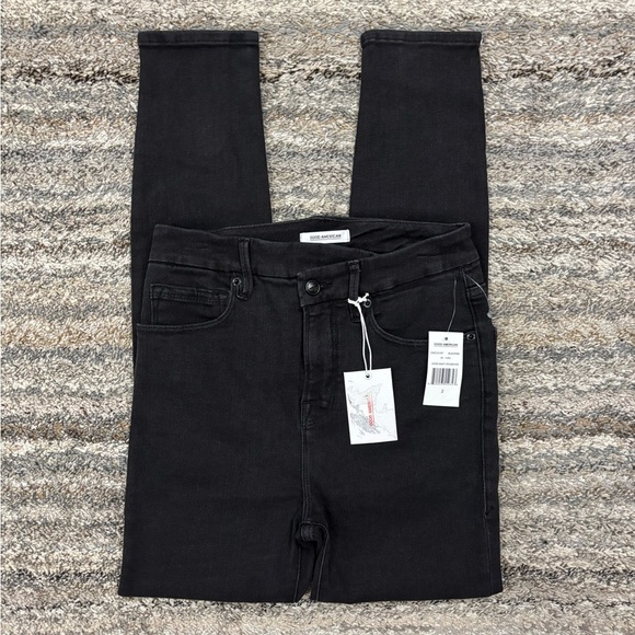 Good American High Rise Good Waist Crossover Skinny Jeans Sz 2 NWT | Skinny NEW- - Picture 1 of 12